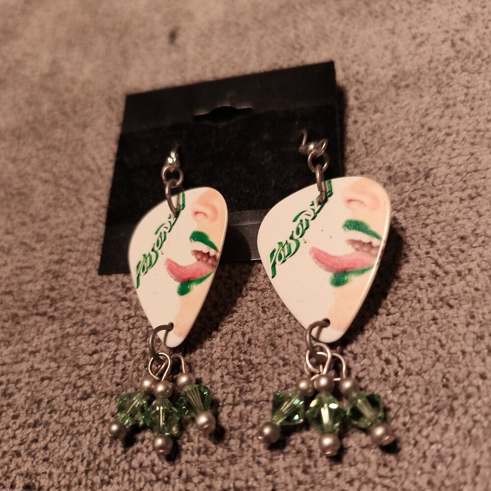 POISON GUITAR PICK EARRINGS